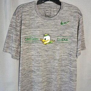 Nike Dri-FIT Oregon Ducks T-Shirt Men’s Large Gray Athletic NCAA Graphic Tee